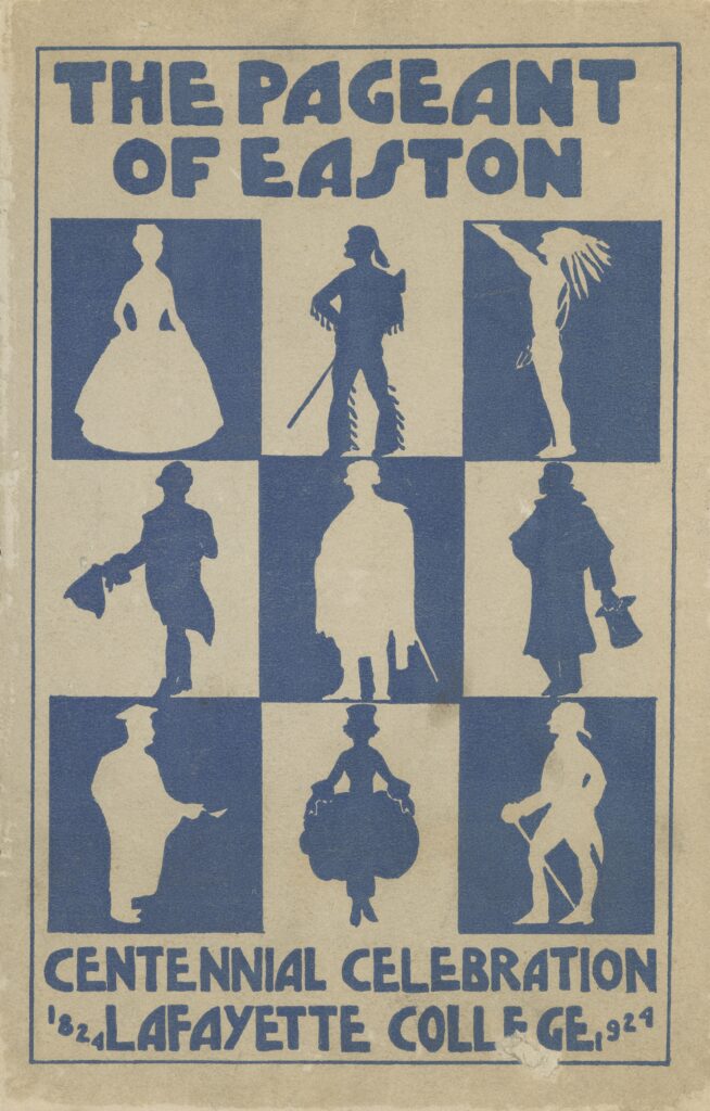 A picture of the program for the Pageant of Easton Centennial Celebration