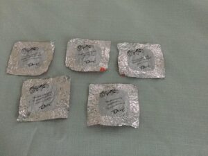 Dove chocolate wrappers